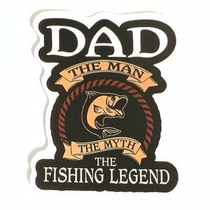 Dad Fishing Legend Vinyl Sticker
